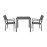 Bolero Valletta Grey Slatted Outdoor Table 780mm
