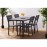 Bolero Valletta Grey Slatted Side Chair (4 Pack)