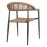 Bolero Eden PE Twist Rattan Outdoor Arm Chair Natural (4 Pack)