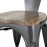 Bolero Bistro Curve Armchairs with Wooden Seat Pad Gunmetal (4 Pack)