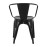 Bolero Bistro Curve Armchairs Black (4 Pack)