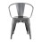 Bolero Bistro Curve Armchairs Gunmetal (4 Pack)