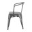 Bolero Bistro Curve Armchairs Gunmetal (4 Pack)