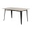 Bolero Bistro Dining Table Mango Wood Top Black Frame 1450mm