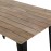 Bolero Bistro Dining Table Slatted Mango Wood Top Black 1200mm