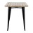 Bolero Bistro Dining Table Slatted Mango Wood Top Black 1200mm