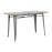 Bolero Bistro Dining Table Slatted Mango Wood Top Gunmetal 1200mm