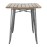 Bolero Bistro Dining Table Slatted Mango Wood Top Gunmetal 1200mm