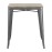 Bolero Bistro Dining Table Slatted Mango Wood Top Gunmetal Frame 650mm