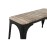 Bolero Bistro Indoor Bench Slatted Mango Wood & Black Frame 850mm (2 Pack)