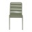 Bolero Amalfi Slatted Steel Side Chairs Olive Green (4 Pack)