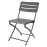 Bolero Folding Chairs Grey Wood Effect (2 Pack)