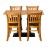 Turin Dining Tables with 4 Manhattan Chairs in Soft Oak with Bison Tan