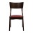 Chelsea Dining Chairs in Dark Walnut with Bison Bordeaux Seats (6 Pack)