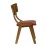 Chelsea Dining Chairs in Weathered Oak with Bison Tan Seats (6 Pack)