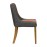 Bath Weathered Oak Dining Chairs with Smoke Back & Tan Seat (6 Pack)