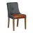 Bath Weathered Oak Dining Chairs with Sea Back & Tan Seat (6 Pack)