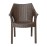 Bolero Elements Polypropylene Armchairs Dark Brown (4 Pack)