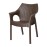 Bolero Elements Polypropylene Armchairs Dark Brown (4 Pack)