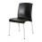 Bolero Elements Polypropylene Plain Side Chairs Black (4 Pack)