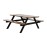 Bolero Acacia Rectangular Picnic Table Bench Set