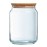 Luminarc Pure Jars & Wood Lids 2Ltr (6 Pack)