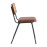 Savanna Leather Side Chair Pecan Brown