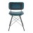 Duke Leather Side Chair Vintage Teal