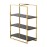 WNK Cake Stand 3-Tier Mirror Gold & Black Inserts