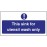 Vogue Utensil Wash Only Sign 200x100mm (Self-Adhesive)