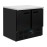 Polar G-Series Double Door Counter Fridge Black 240Ltr