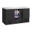 Polar G-Series Triple Door Counter Fridge Black 368Ltr