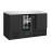 Polar G-Series Triple Door Counter Fridge Black 368Ltr