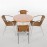 Bolero Aluminium and PE Wicker Chairs Natural (4 Pack)