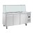 Polar U-Series GN Saladette Counter with Square Sneeze Guard 3 Door