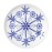William Edwards Sultan's Garden Blue Butter Dishes Coupe 110mm (24 Pack)