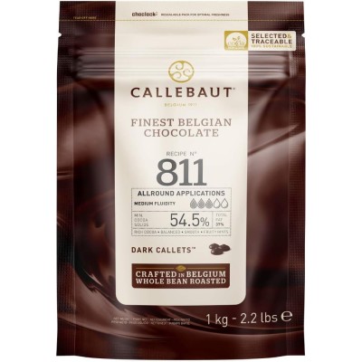 Callebaut Dark Chocolate Recipe 811 (54.5%) 1 kg bag